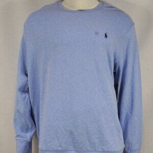 Polo Ralph Lauren Men's luxury jersey 2XL crewneck Long Sleeve blue NWT